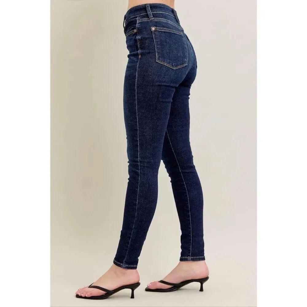 Judy Blue High Waist Skinny Fit Jeans 9/29 Dark Non Distressed